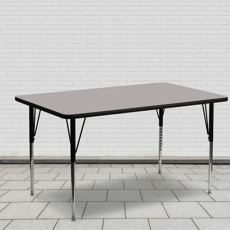 Flash Furniture Adjustable Grey Activity Table, 30" x 72"