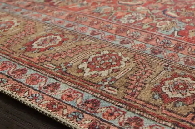 Loloi Loren Collection LQ-06 Red/Multi 2'-3" x 3'-9" Accent Rug