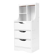 DUMOS 2-Drawer Small Nightstand – White