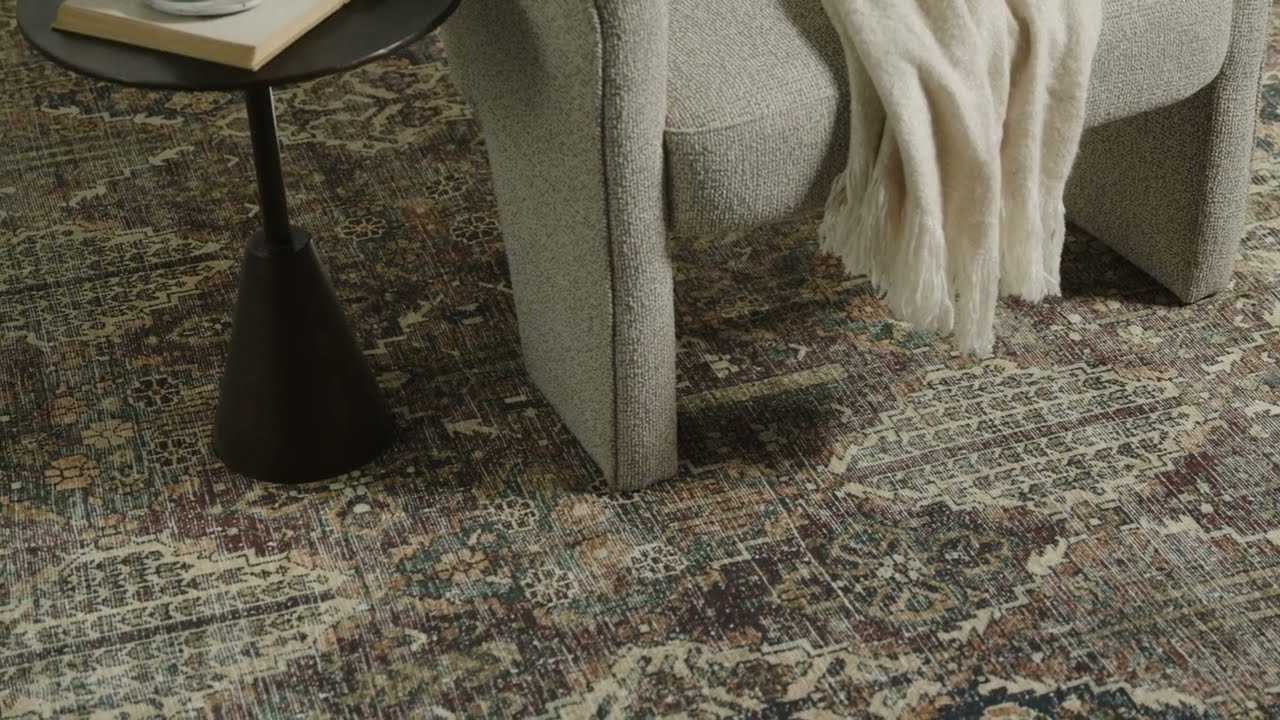 Loloi Magnolia Banks BAN-01 Ocean/Spice Accent Rug 2' x 5