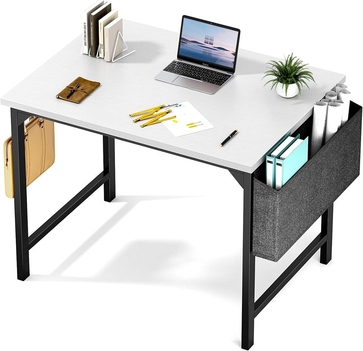 Sweetcrispy 32'' Small Computer Desk – White Wood
